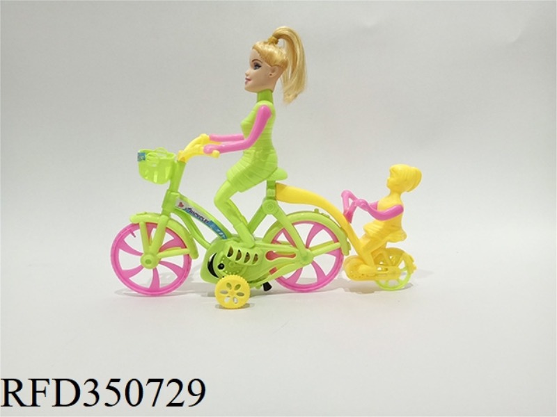 PULL LINE BARBIE LIGHT TANDEM BICYCLE