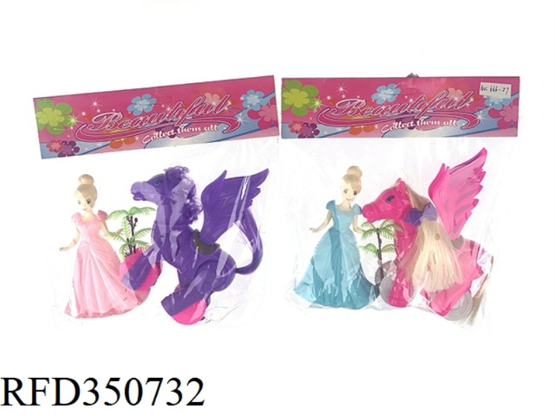 PULL THE HORSE WITH BARBIE