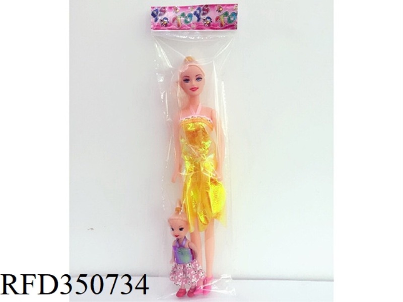 11.5 INCH EMPTY MID SKIRT BARBIE + 3.5 INCH BABY