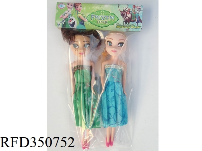 7 INCH SOLID ICE AND SNOW BARBIE TWO SETS