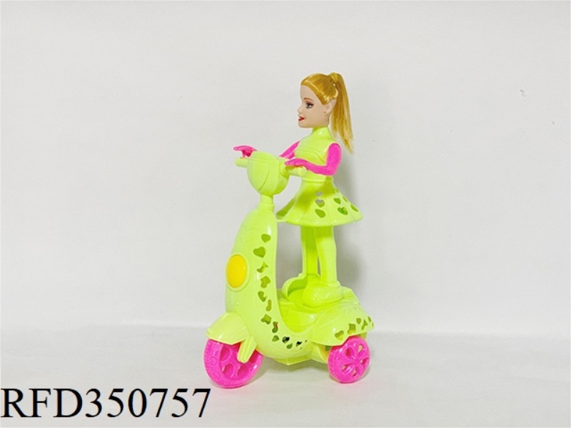 PULL LINE FLASHING BARBIE BALANCE CAR