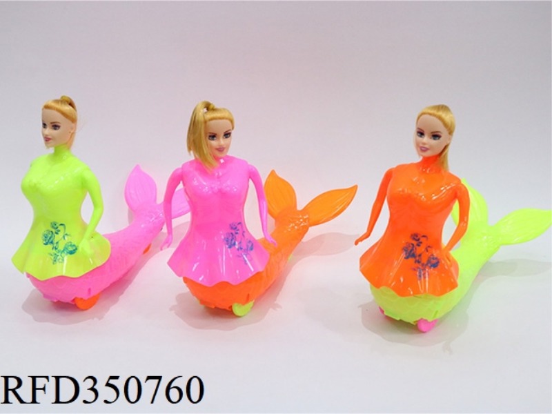 REAL COLOR LIGHTS PULL STRING MERMAID BARBIE