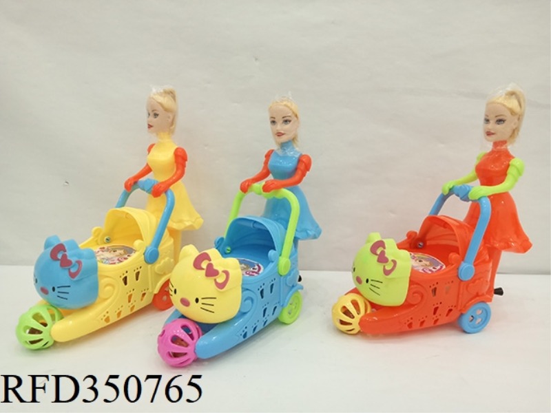 PULL THE BELL BARBIE STROLLER