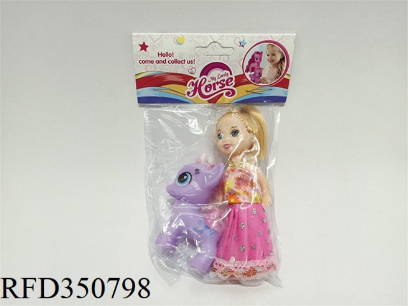 PONY WITH 3.5 INCH BARBIE