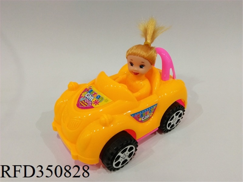 PULL STRING BARBIE CAR (SMALL HEAD)