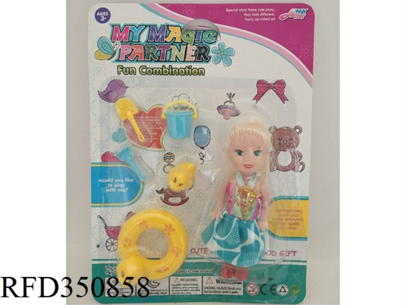 3.5 INCH BARBIE + SWIMMING SET
