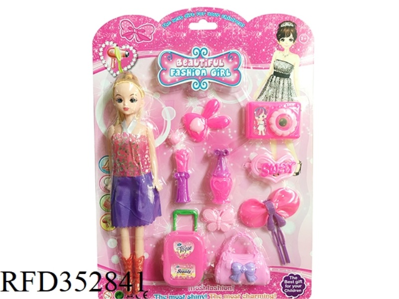 11 INCH HOLLOW BARBIE + JEWELRY SET