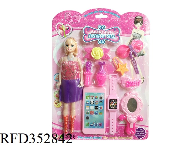 11 INCH HOLLOW BARBIE + JEWELRY SET