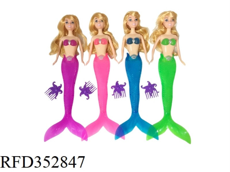 11.5 INCH FASHION SOLID LIGHT MERMAID WITH COMB