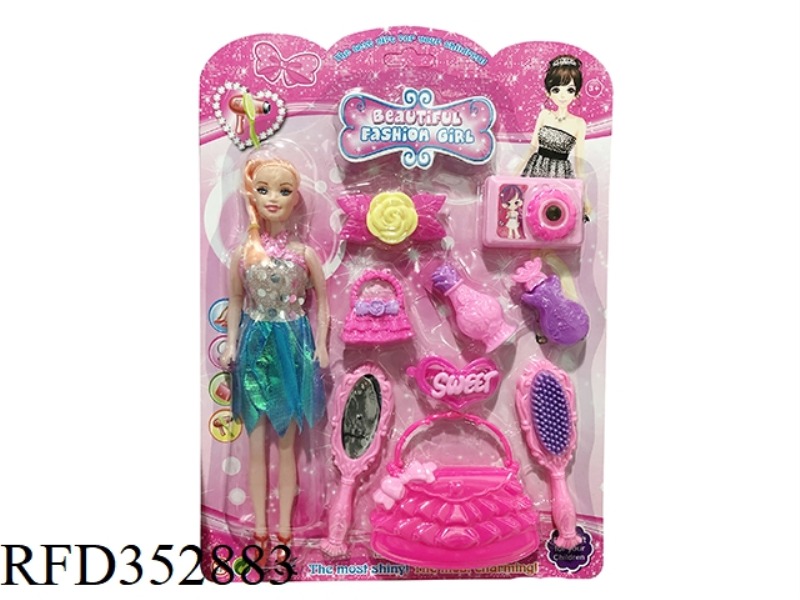 11 INCH HOLLOW BARBIE WITH JEWELRY SET