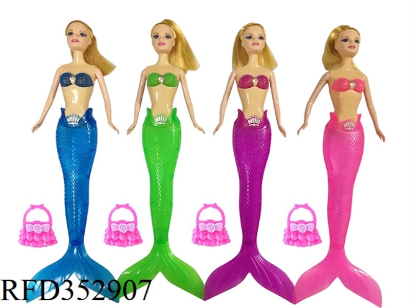 11 INCH SOLID LIGHT MERMAID WITH HANDBAG