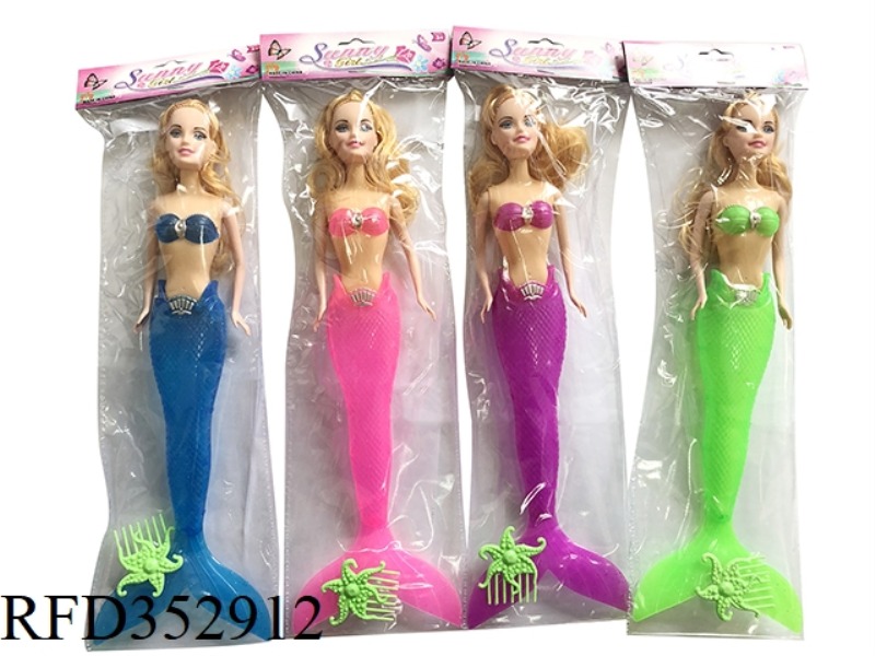 11 INCH SOLID LIGHT MERMAID WITH COMB