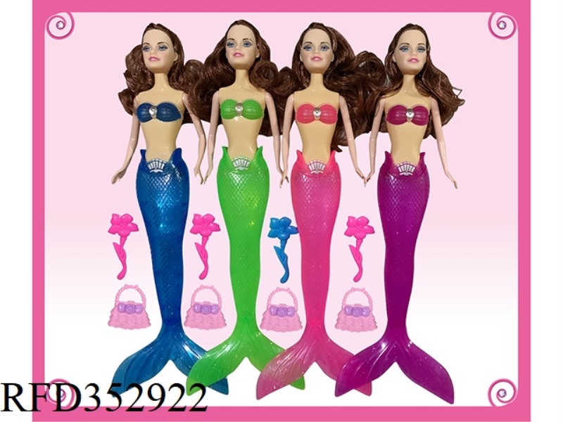 11.5-INCH STYLISH SOLID LIGHT MERMAID WITH HANDBAG AND COMB