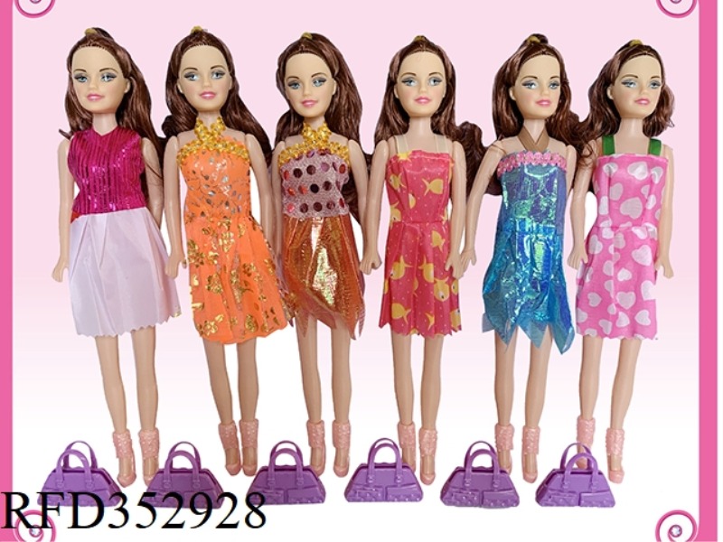 11 INCH HOLLOW FASHION BARBIE WITH HANDBAG