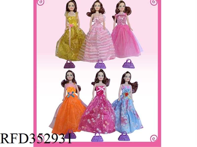11 INCH HOLLOW EVENING DRESS BARBIE WITH HANDBAG