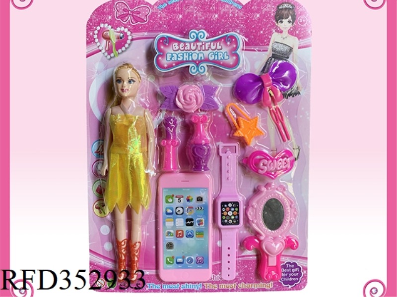 11 INCH HOLLOW BARBIE WITH JEWELRY SET