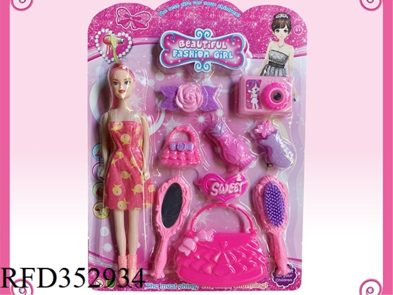 11 INCH HOLLOW BARBIE WITH JEWELRY SET