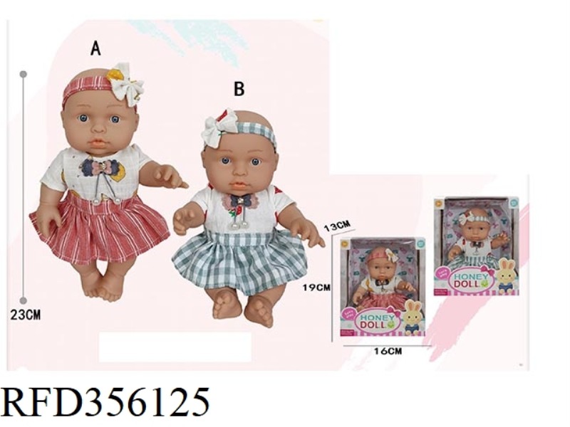 9 INCH FULL BODY VINYL DOLL SITTING POSTURE PACKAGING