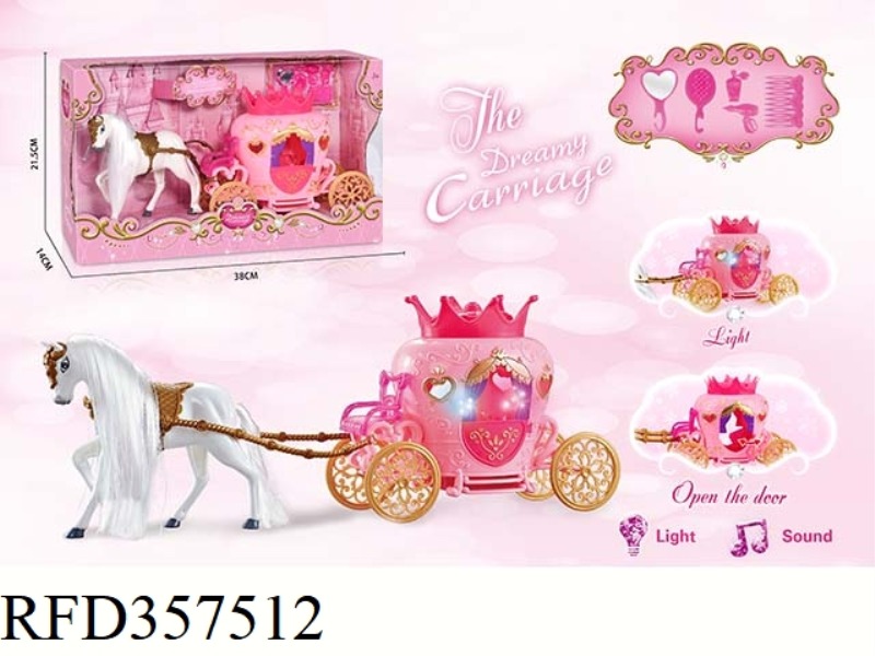 STATIC COLOR HORSE CROWN CART (PINK)
