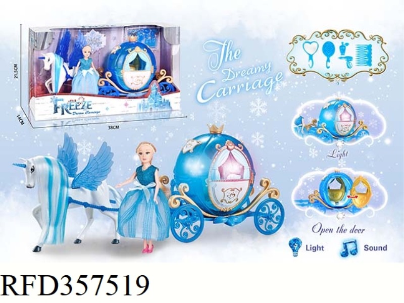 STATIC PEGASUS FLOAT WITH PRINCESS (BLUE)