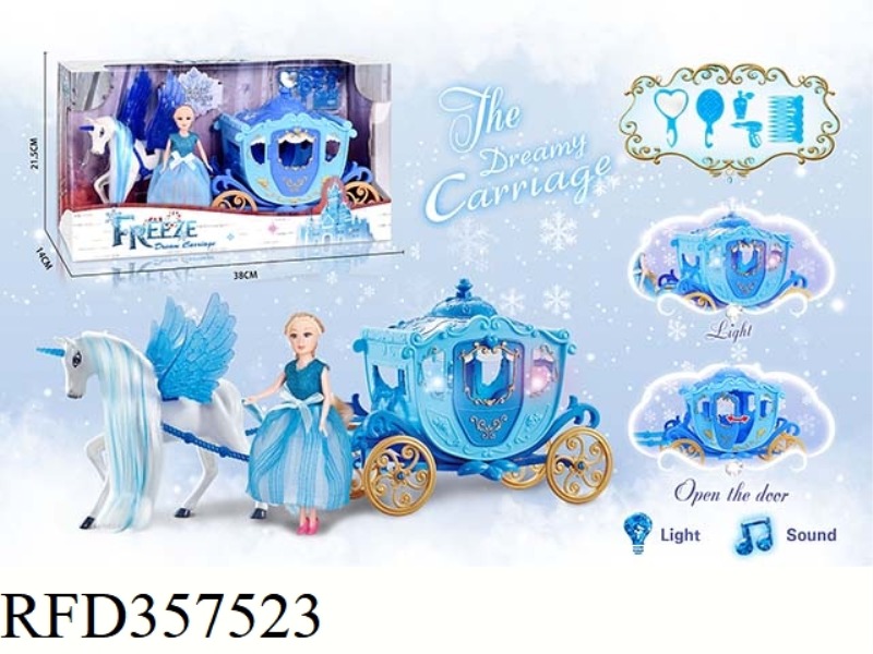 STATIC PEGASUS FLOAT WITH PRINCESS (BLUE)
