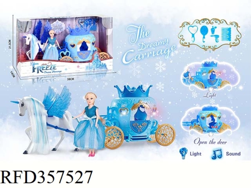 STATIC PEGASUS FLOAT WITH PRINCESS (BLUE)