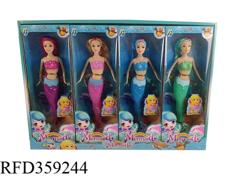 REAL BODY 11.5-INCH MERMAID BARBIE 4 COLORS MIXED 4PCS