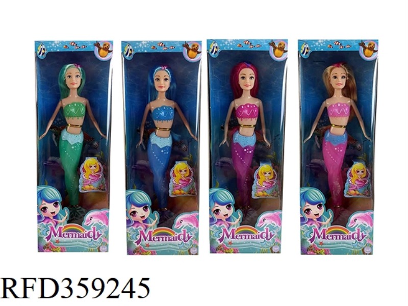 REAL BODY 11.5-INCH MERMAID BARBIE 4 COLORS MIXED