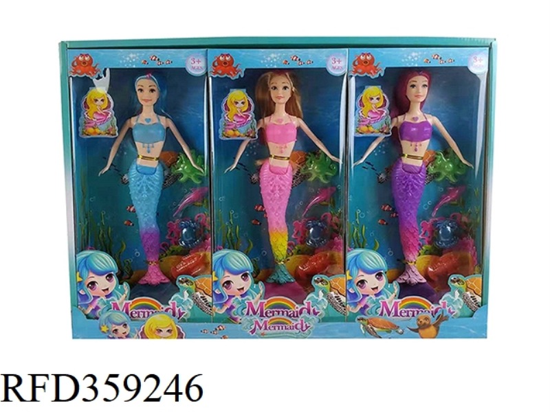 REAL BODY 11.5-INCH MERMAID BARBIE 3 COLORS MIXED 3PCS