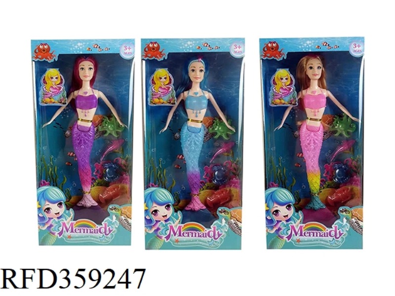 REAL BODY 11.5-INCH MERMAID BARBIE 3 COLORS MIXED