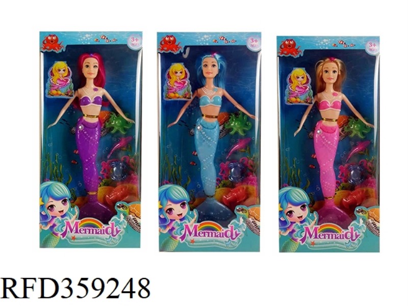 REAL BODY 11.5-INCH MERMAID BARBIE 3 COLORS MIXED WITH LIGHT