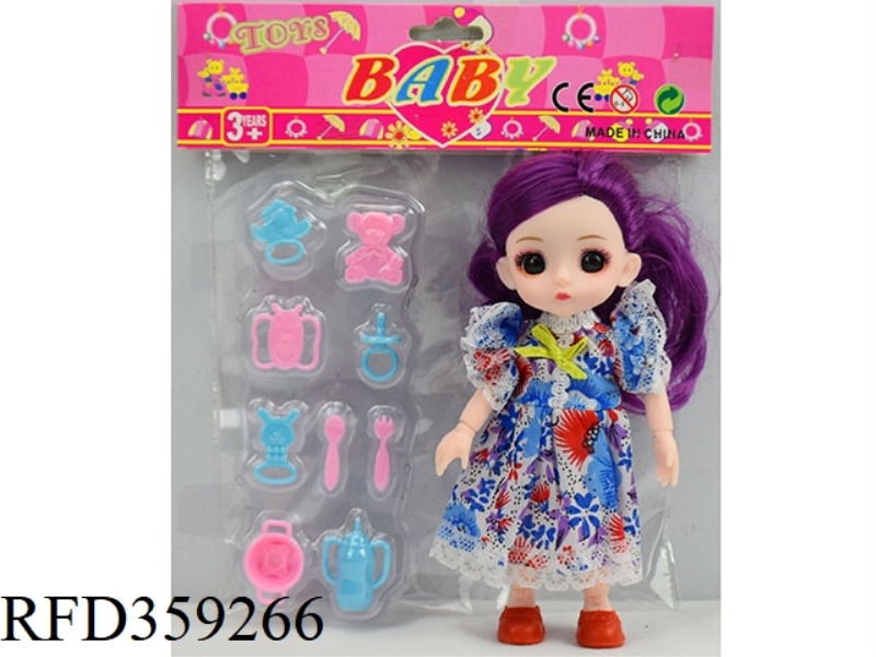 6 INCH SOLID BODY 13 JOINT SMALL LOLI WITH TABLEWARE