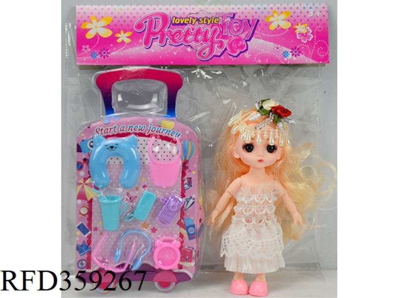 6 INCH 13 JOINT SOLID BODY 3D EYE PRINCESS WITH BLISTER