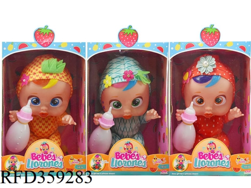 16 CM 10 INCH CRYING BABY WITH MUSIC (WITH TEARS) THREE MIXED