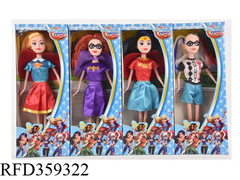 11-INCH REAL BODY SUPER GIRL 4 MIXED OUTFITS