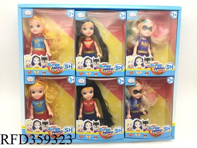 6 INCH REAL BODY SUPER GIRL DISPLAY BOX 6PCS