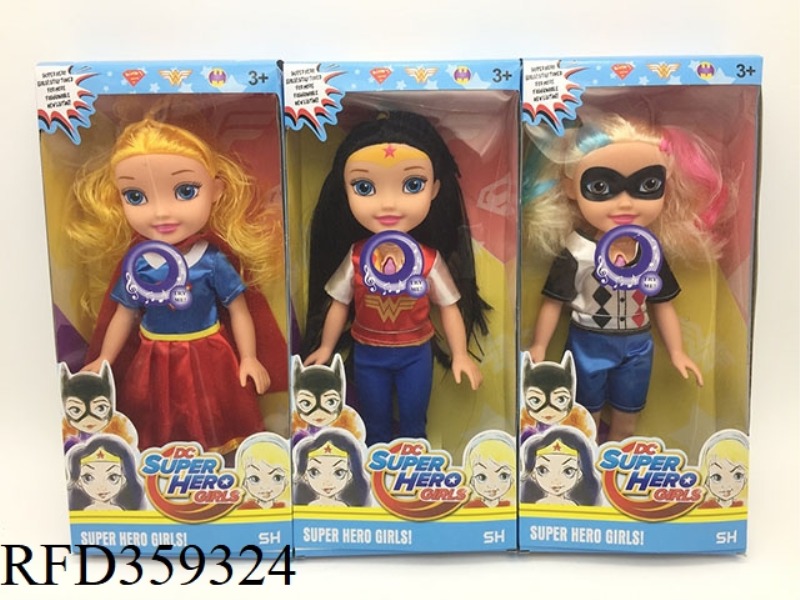 PLASTIC BODY VINYL HANDS AND FEET 12 INCHES REAL BODY SUPER GIRL WITH MUSIC 3 MIXED