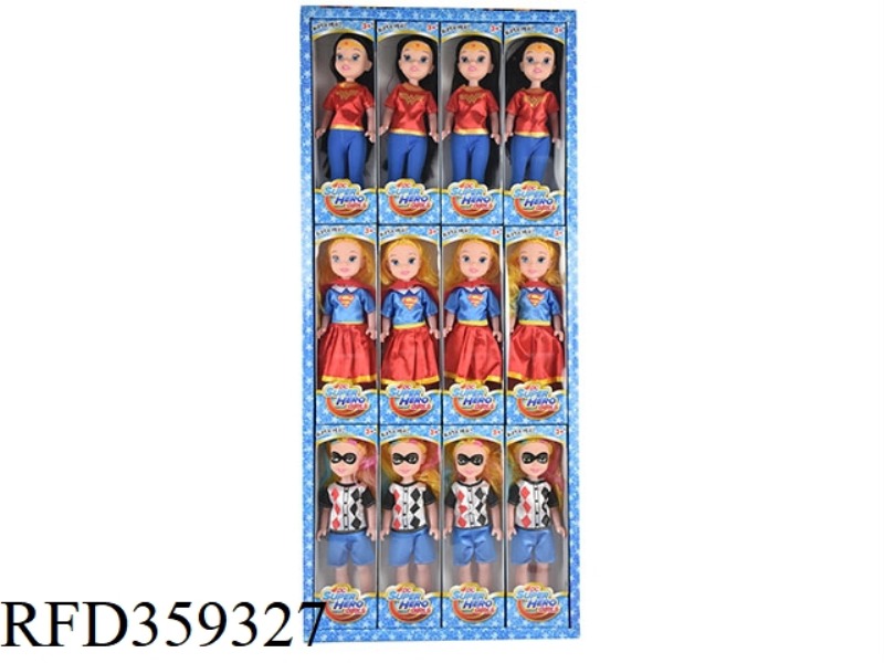 9 INCH EMPTY BODY SUPER GIRL DISPLAY BOX 12PCS