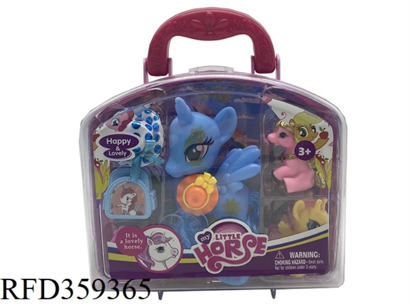 LARGE VINYL UNICORN WITH 2 SMALL VINYL UNICORN WITH HAT SCHOOL BAG
