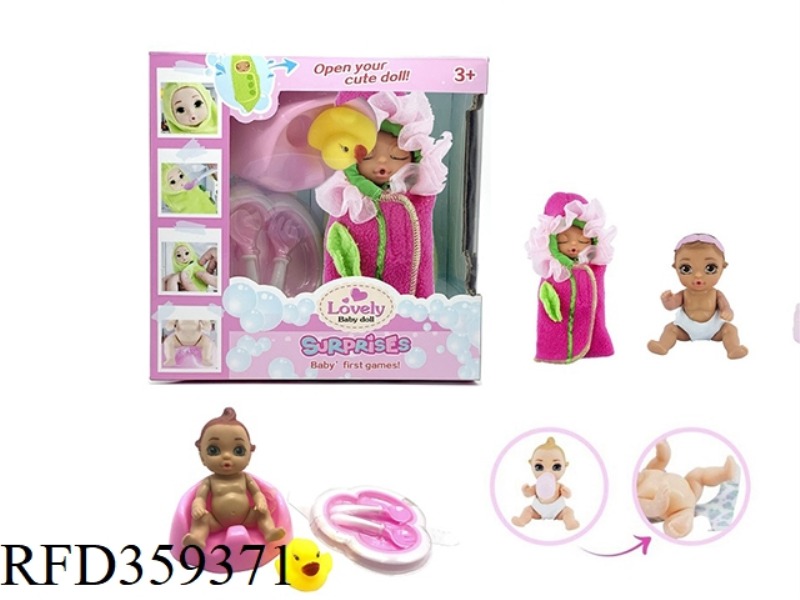 6-INCH SOLID BODY DOLL HAIR COLOR CHANGES WHEN HEATED, WITH DRINKING AND PEEING FUNCTION, FEEDING BO