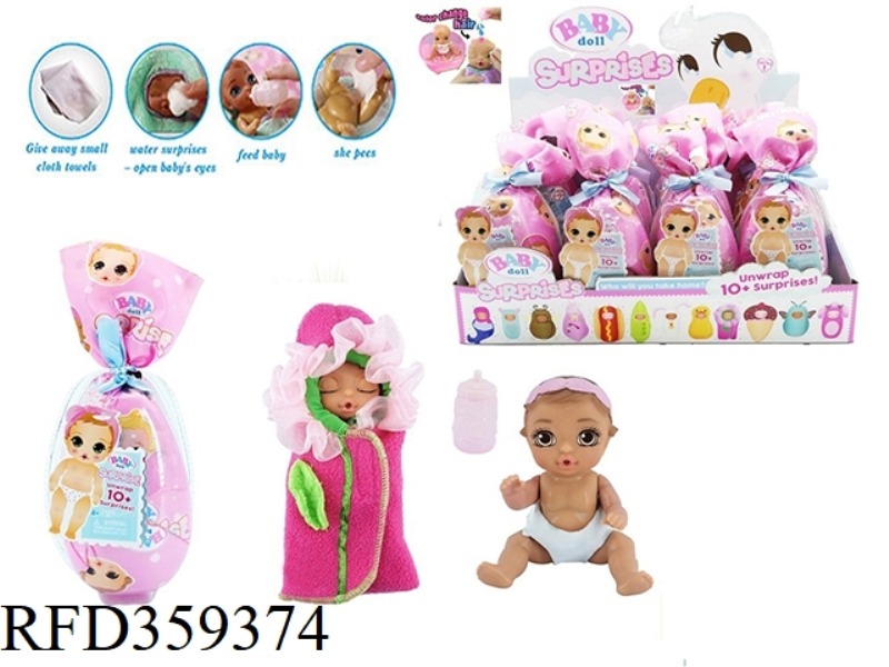 6 INCH SOLID BODY DOLL HAIR COLOR CHANGE WITH DRINKING WATER AND URINE FUNCTION WITH BOTTLE 12PC MIX
