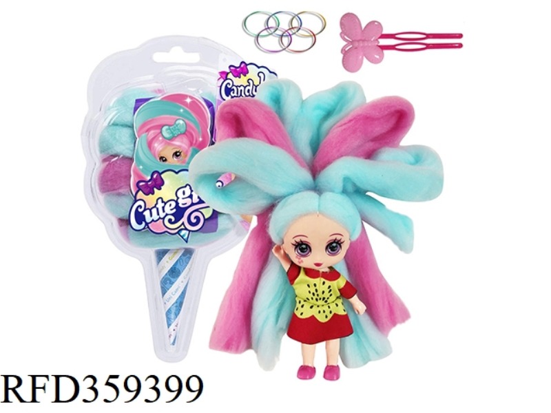 ICE CREAM 5 INCH SOLID COTTON CANDY HAIR TYPE DOLL WITH FRAGRANCE SURPRISE HAIRDRESSING BABY WITH MA