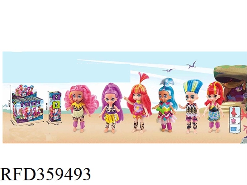 6-INCH 12-JOINT SOLID BODY DOLL 5 ASSORTED 12PCS