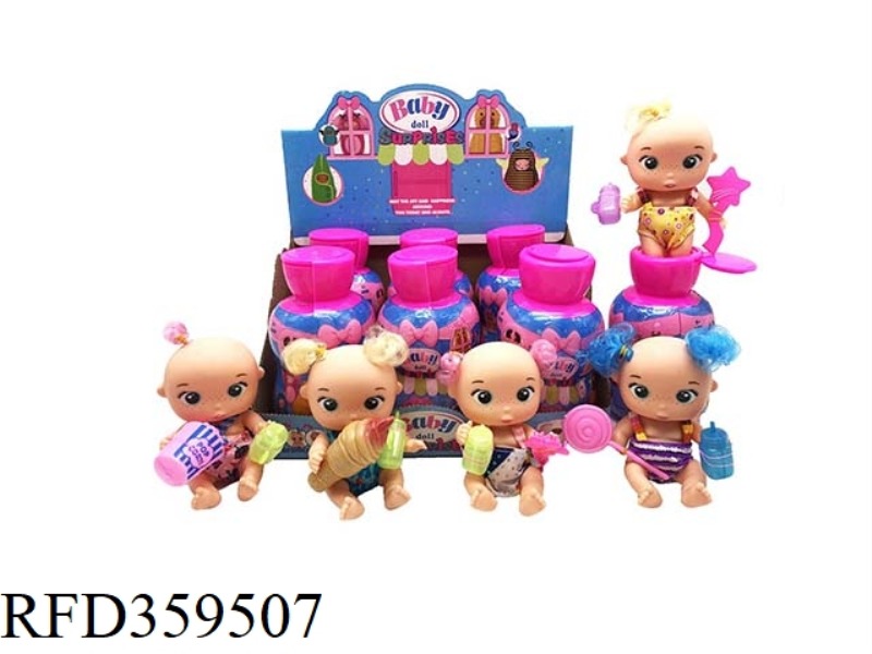 6-INCH VINYL NURSING BABY 3 RANDOM MIXED 6PCS