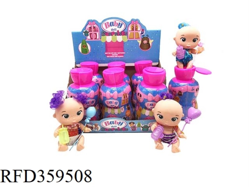 6-INCH VINYL NURSING BABY 3 RANDOM MIXED 6PCS