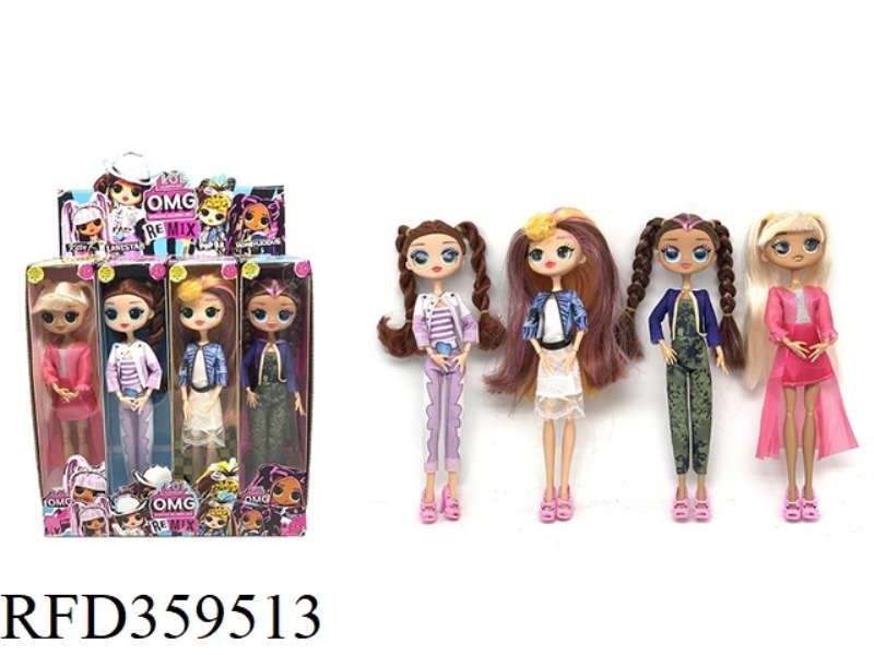 10 INCH 12 JOINT REAL BODY SURPRISE DOLL 4 MIXED 12PCS