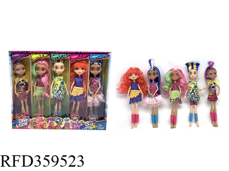 10 INCH 12 JOINT SOLID BODY DOLL 5 ASSORTED 10PCS