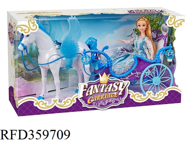 ELECTRIC PEGASUS + BIG CAR BUCKET +29CM FULL-BODIED DOLL