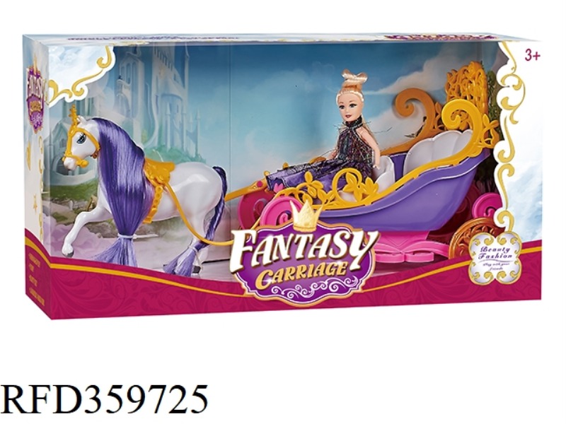 STATIC PONY + TROLLEY + 15.5CM FULL-BODY DOLL (WITHOUT ANY ELECTRIC FUNCTION)