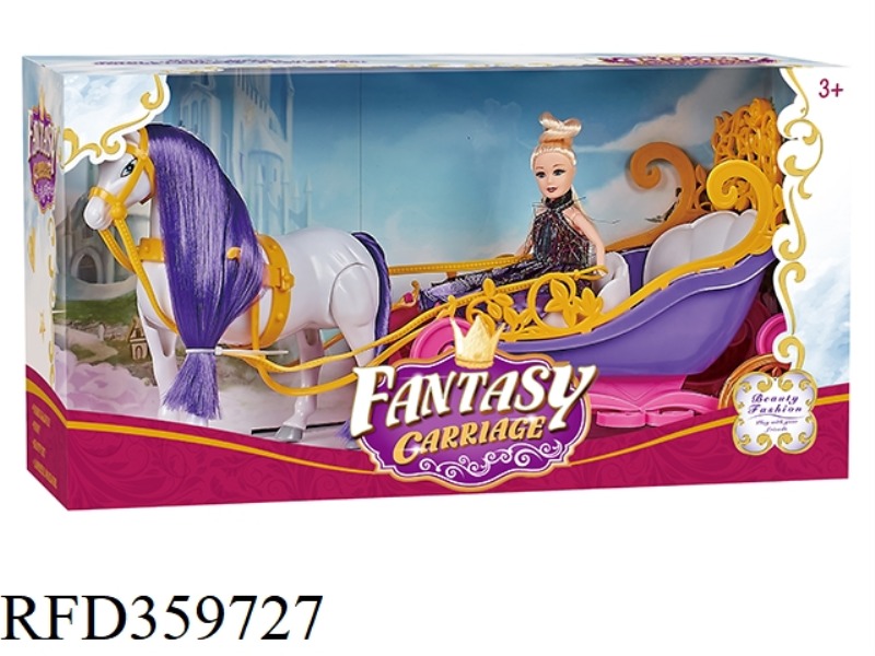 ELECTRIC PONY + TROLLEY BUCKET + 15.5CM FULL-BODY DOLL